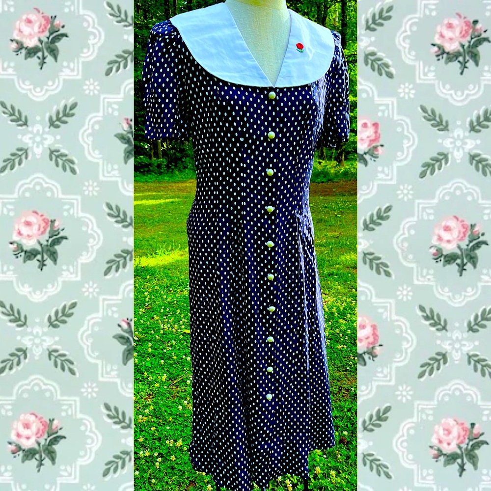 50s embroidered pinup dress